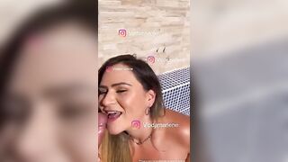 Marlene Ladeira transando nua com negão na piscina