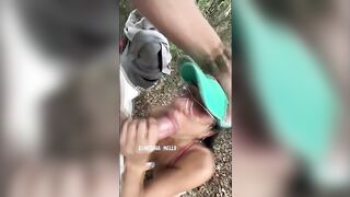 Renatinha Melo nua fazendo boquete no parque