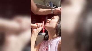 Vaudizandea transando com tesão e ganhando gozada na boca